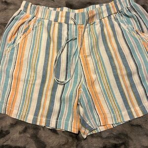Briggs New York Blue and Orange Bermuda Shorts Vibrant Stripes